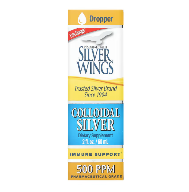 Natural Path Silver Wings, Colloidal Silver, 500 PPM, 2 fl oz (60 ml) (  2 fl oz ) -  code BFCM25