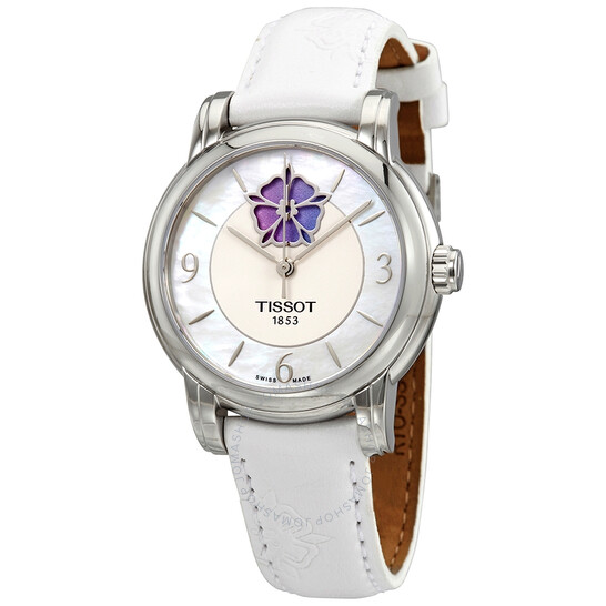 TISSOTLady Heart Flower Automatic White Mother of Pearl Dial Ladies WatchItem No. T0502071711705