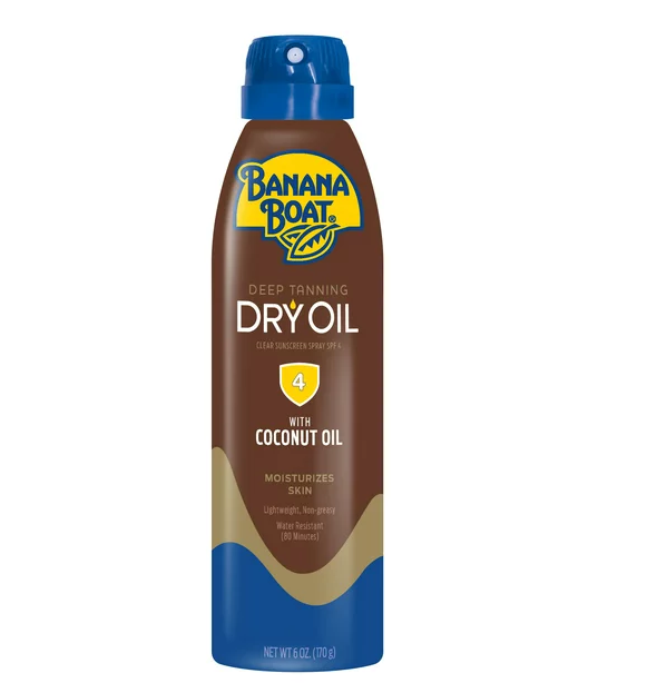 Banana Boat Dry Oil Clear Sunscreen Spray SPF 4, 6 Oz.