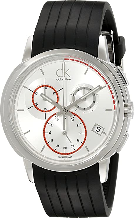 Calvin Klein Men's K1V27926 Drive Stainless Steel Watch with Black Rubber Band