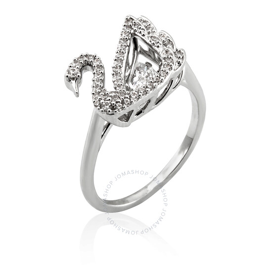 SWAROVSKIRhodium Plated Dancing Swan Ring, Size 52Item No. 5534842