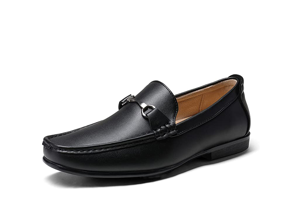 Men's Casual Leather Penny Loafers ( size 10.5 US, BLACK