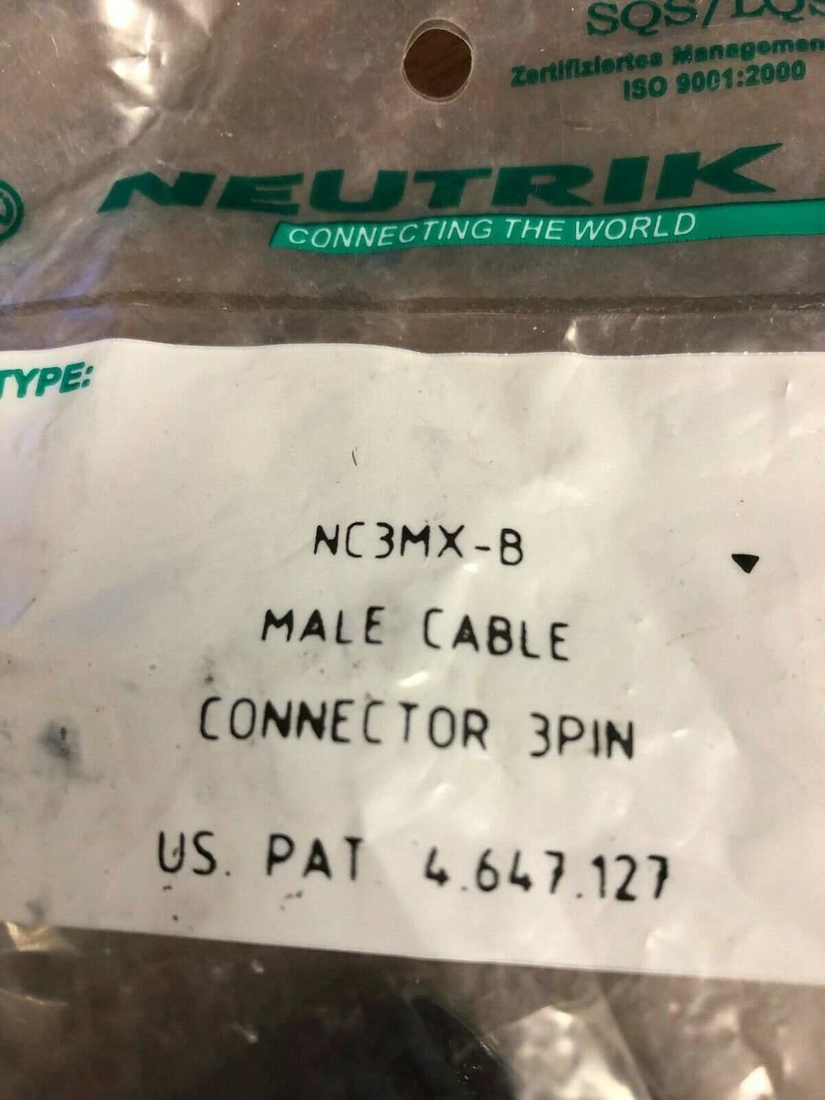 Lot of 24 Neutrik Gold NC3MX-B 3 Pin Male XLR Mic Cable Connectors