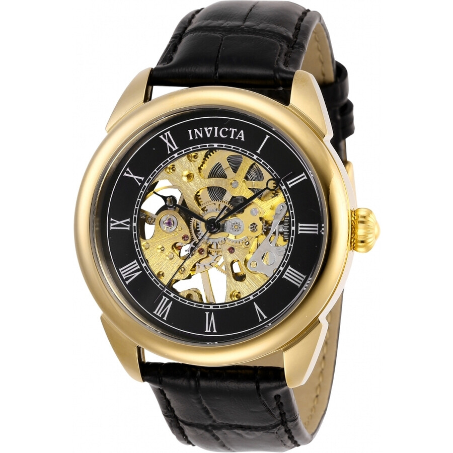 INVICTASpecialty Automatic Black Dial Black Leather Men's WatchItem No. 28811