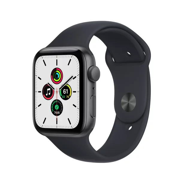 Apple Watch SE (1st Gen) GPS, 44mm Space Gray Aluminum Case with Midnight Sport Band - Regular ( Size: 44mm Actual Color: Space Gray )
