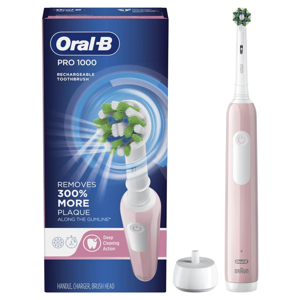 Oral-B Pro 1000 CrossAction Electric Toothbrush, Pink