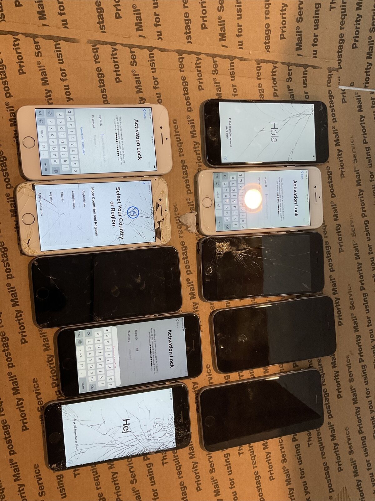 Lot of 10 Apple iPhone 6 6s 16 32 gb As-Is, Parts Not Working Read
