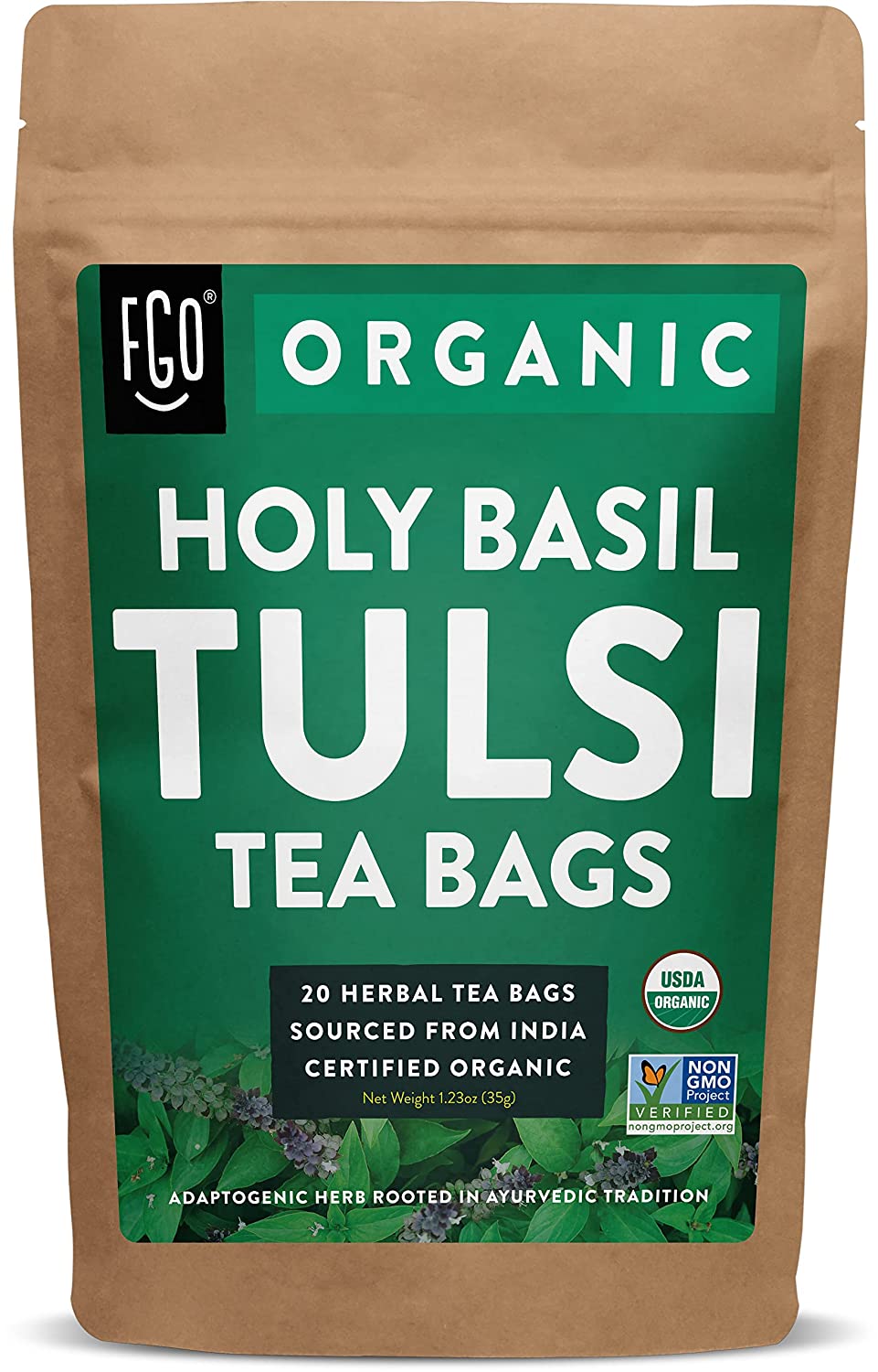 Style: Tea bags, Flavor Name: Tulsi, Size: 20 Count (Pack of 1)