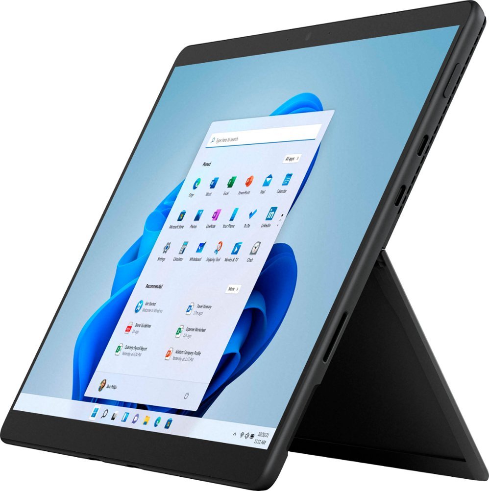 Microsoft - Surface Pro 8 – 13” Touch Screen – Intel Evo platform Core i7 – 16GB Memory – 256GB SSD – Device Only - Graphite Model:8PV-00017SKU:6477095
