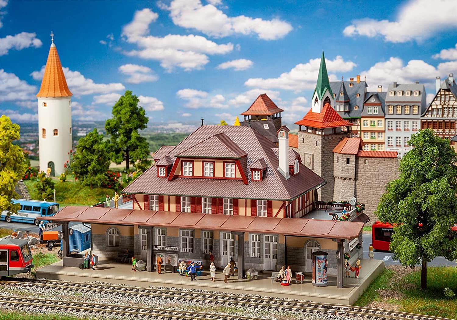 191761 Faller HO Scale 1:87 Kit of Burgschwabach Station - New 2021 - Limited Edition