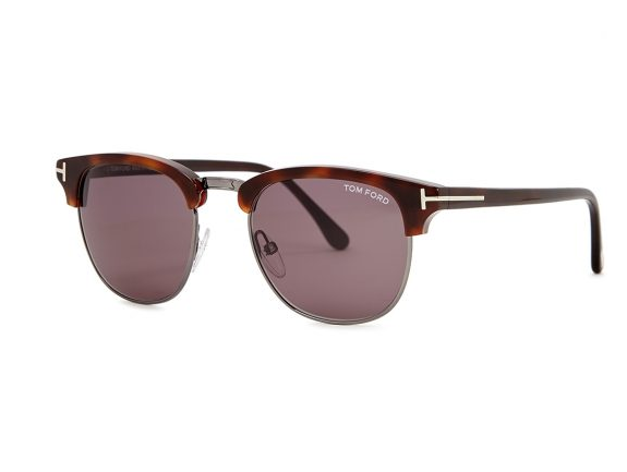 Tom Ford Tortoiseshell clubmaster-style sunglasses