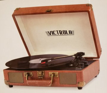 Victrola Suitcase 3-Speed Record Player with Dual Bluetooth Connectivity, New