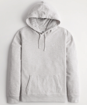 SOLID HOODIE/ Color: Light Heather Grey/size S