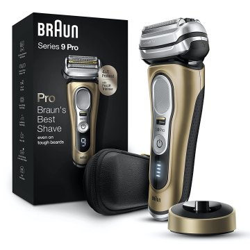 Braun Electric Razor For Men, Waterproof Foil Shaver, Series 9 Pro 9419S,  Wet & Dry Shave, With Prolift Beard Trimmer For Grooming, Charging Stand  Included, Gold ( Style: 9419S )
