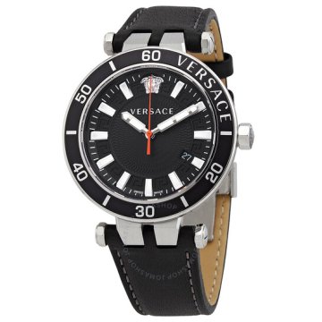 VERSACEGreca Sport Quartz Black Guilloche Dial Men's Watch
